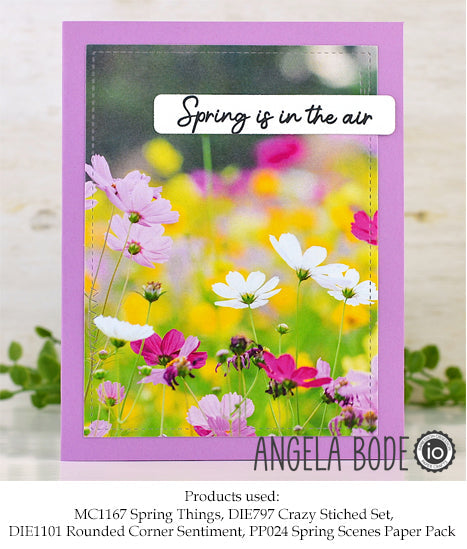 Impression Obsession Spring Scenes 6x6 inch Paper Pad PP024 spring is in the air