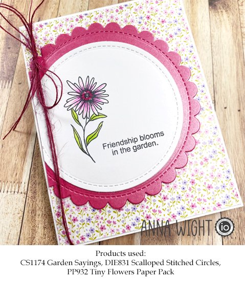 Impression Obsession Tiny Flowers 6x6 inch Paper Pad PP032 scalloped