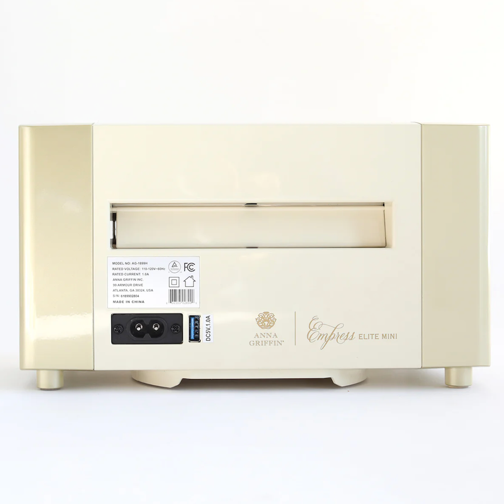 Anna Griffin Empress Elite Mini Diecutting and Embossing Machine ag-1899h back