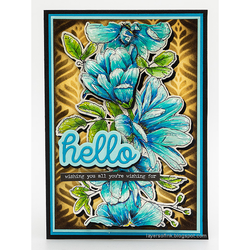 Simon Says Stamp Tim Holtz Floral Trims Bundle setft24 Hello Card  | color-code:ALT03