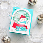 Simon Says Stamp Emboss and Cut Folder Antique Snowglobe sfd535 DieCember Winter Card | color-code:ALT01