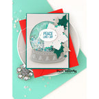 Simon Says Stamp Emboss and Cut Folder Antique Snowglobe sfd535 DieCember Christmas Card