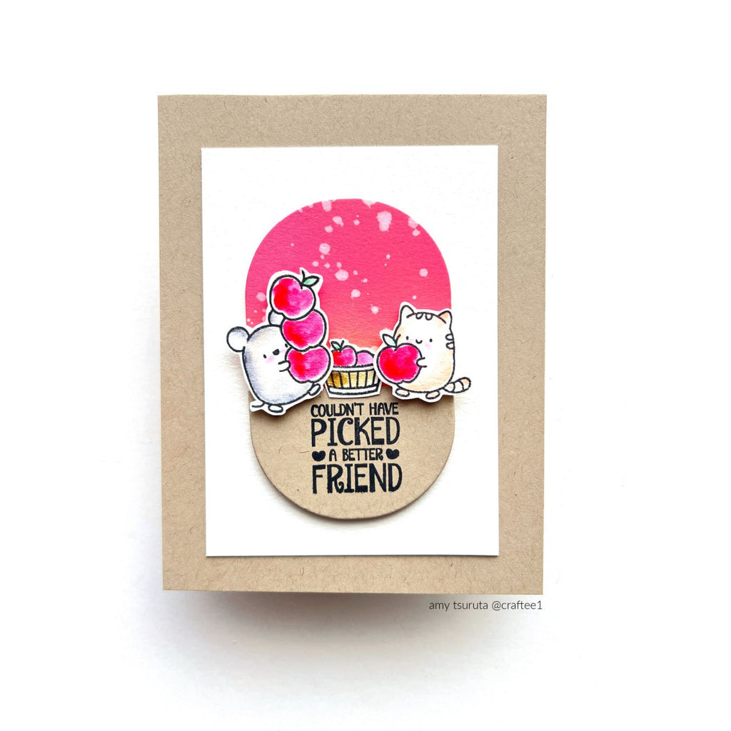 Simon Says Stamp Apple of My Eye Wafer Dies 1348sdc STAMPtember Friend Card