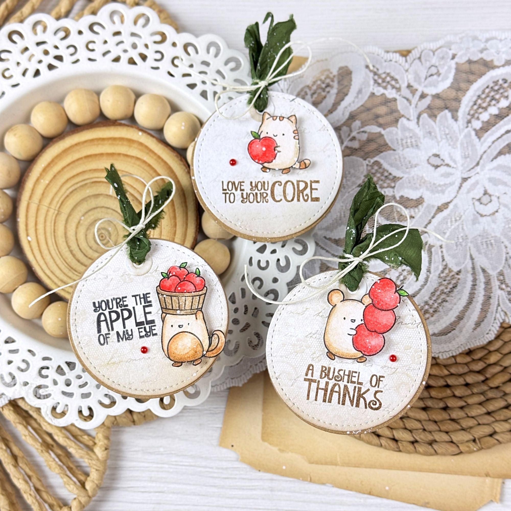 Simon Says Clear Stamps Apple of My Eye 3239ssc STAMPtember Tag Set