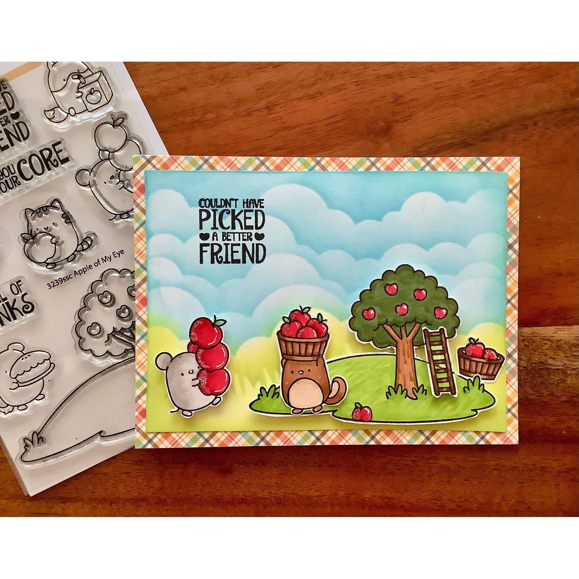 Simon Says Clear Stamps Apple of My Eye 3239ssc STAMPtember Friend Card | color-code:ALT02