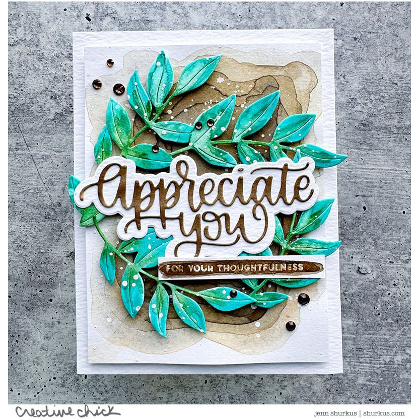 Simon Says Stamp Appreciate You Wafer Dies 1047sd Be Bold Appreciate You Card