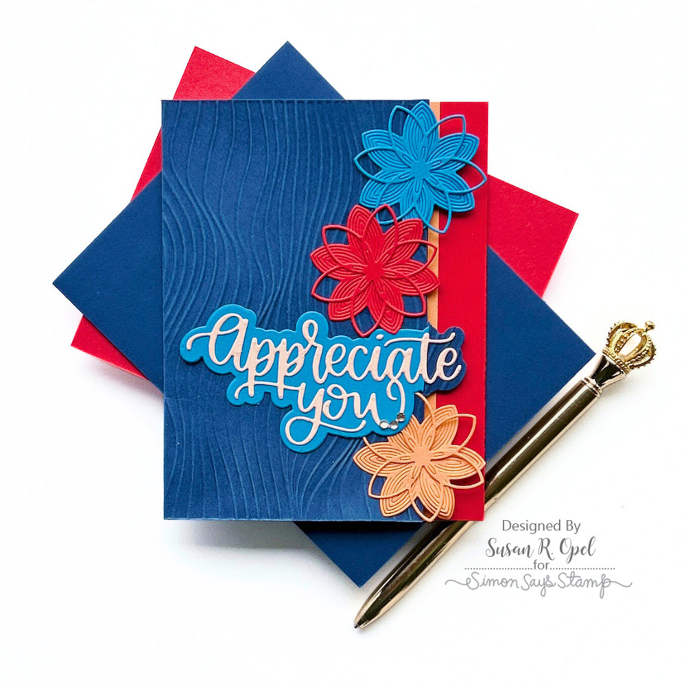 Simon Says Stamp Appreciate You Wafer Dies 1047sd Be Bold Appreciate You Card