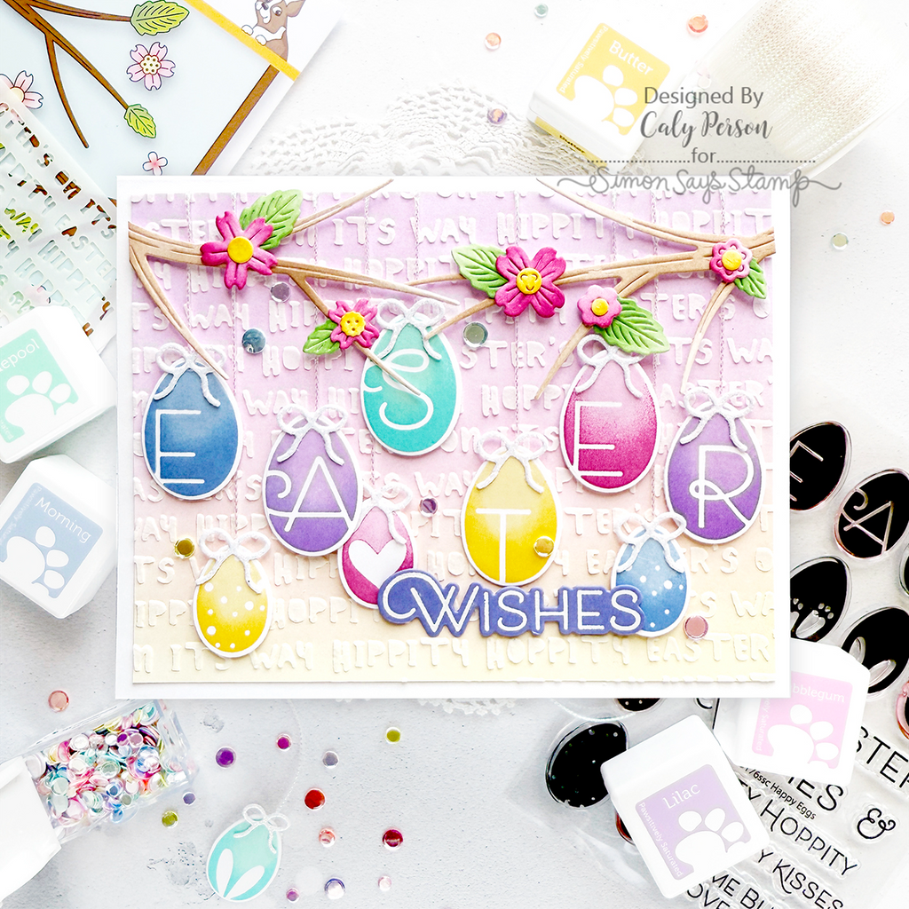 Simon Says Stamp Happy Eggs Wafer Dies 1272sdc Rain or Shine Easter Card | color-code:ALT04