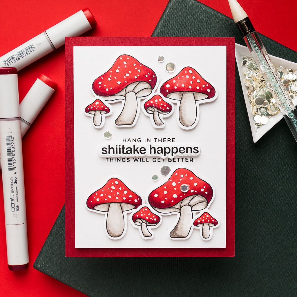CZ Design Stamps Dies And Stencil Oh Shiitake set934os Favorite Things Encouragement Card | color-code:ALT02