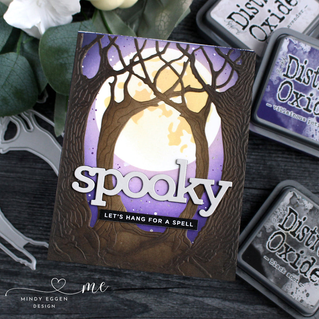 Simon Says Stamp Embossing Folder And Cutting Dies Arched Forest sfd352 Stamptember Halloween Card | color-code:ALT01