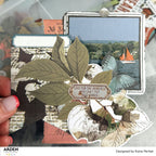 Arden Creative Studio Amber Ledgers 12x12 Paper Pad acspp0031 green leaves blue butterfly sailboat on water card katie pertiet
