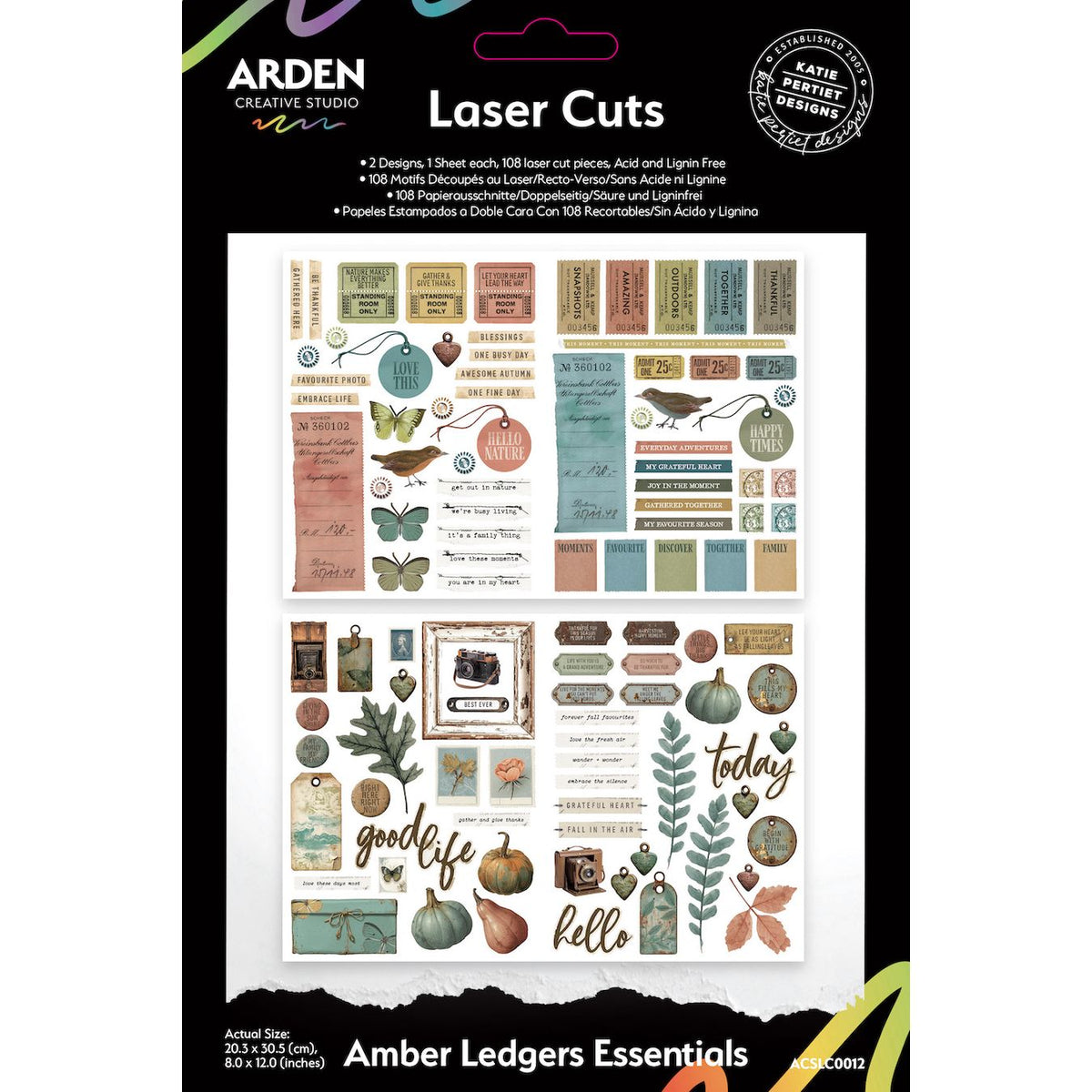 Arden Creative Studio Amber Ledgers Essentials Laser Cuts acslc0012