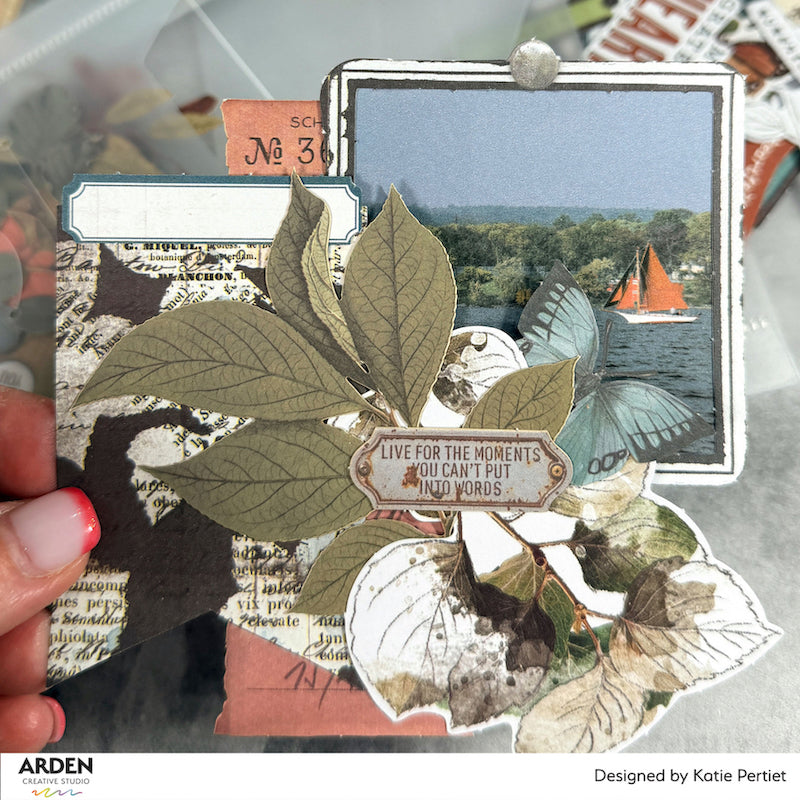 Arden Creative Studio Amber Ledgers Foliage Laser Cuts acslc0013 sailboat blue butterfly leaves live for the moments card katie pertiet
