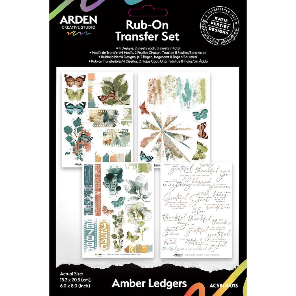 Arden Creative Studio Amber Ledgers Rub-On Transfer Set acsro0013