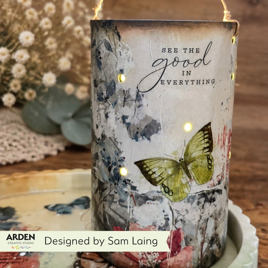 Arden Creative Studio Amber Ledgers Rub-On Transfer Set acsro0013 green butterfly blue butterfly see the good in everything candle sam laing