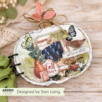 Arden Creative Studio Amber Ledgers Sticker Book acssb0003 leaves brown bird butterflies fall days card sam laing