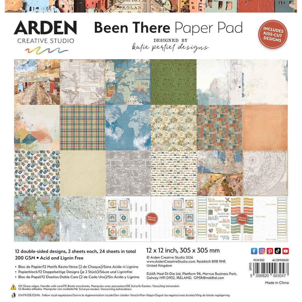 Arden Creative Studio Been There 12x12 Paper Pad acspp0020