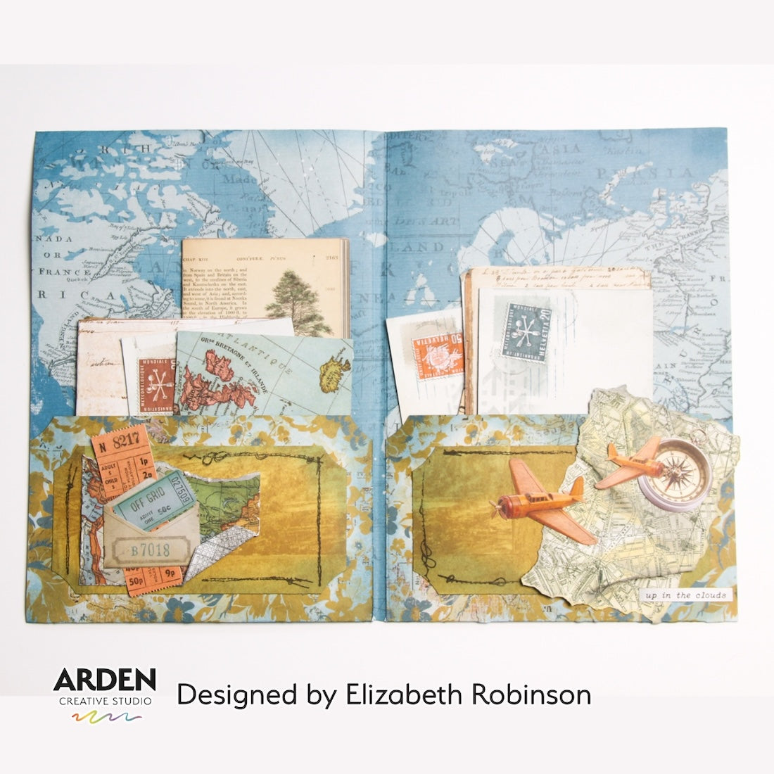 Arden Creative Studio Been There 6x8 Paper Pad acspp0022 compass