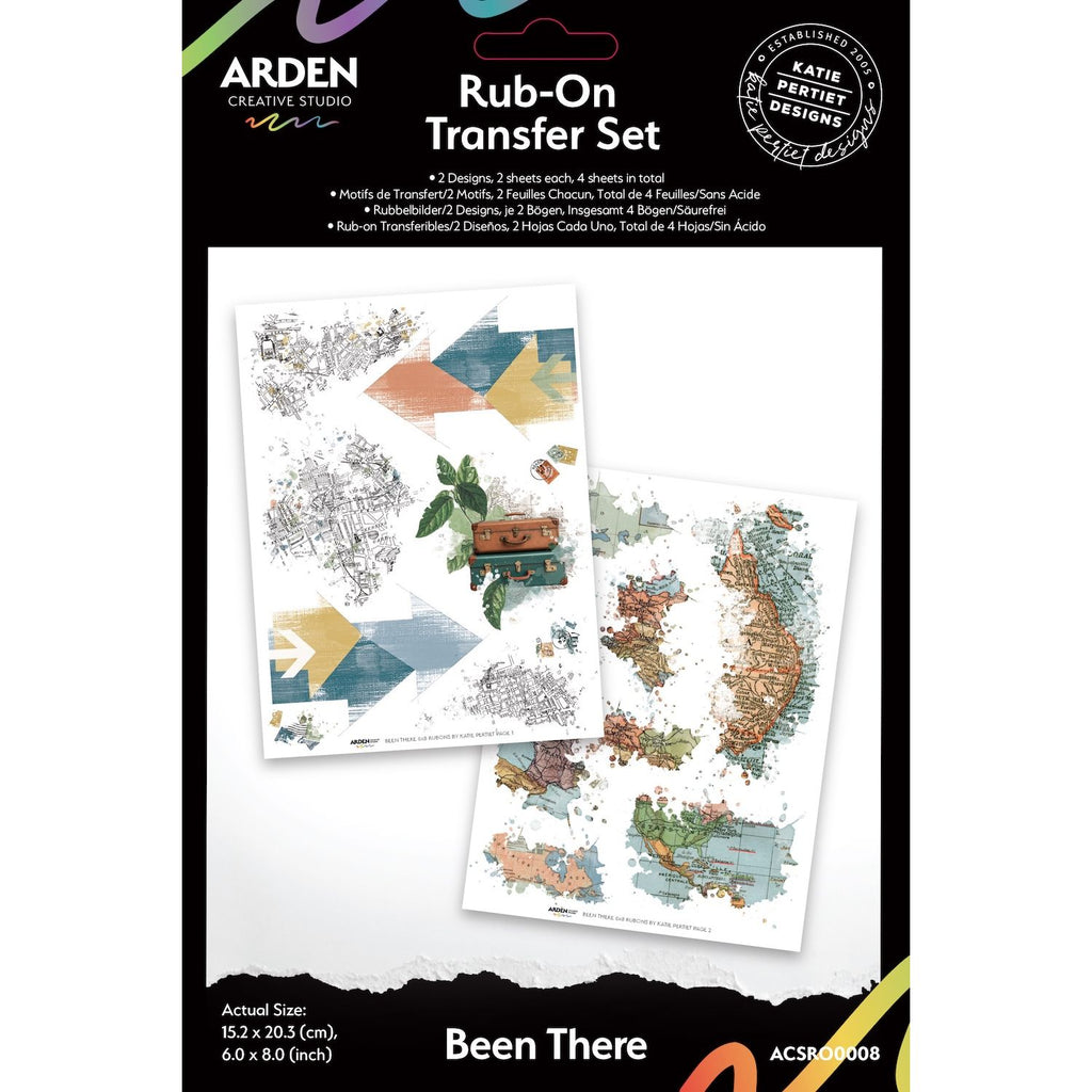 Arden Creative Studio Been There Rub On Transfer Set acsro0008