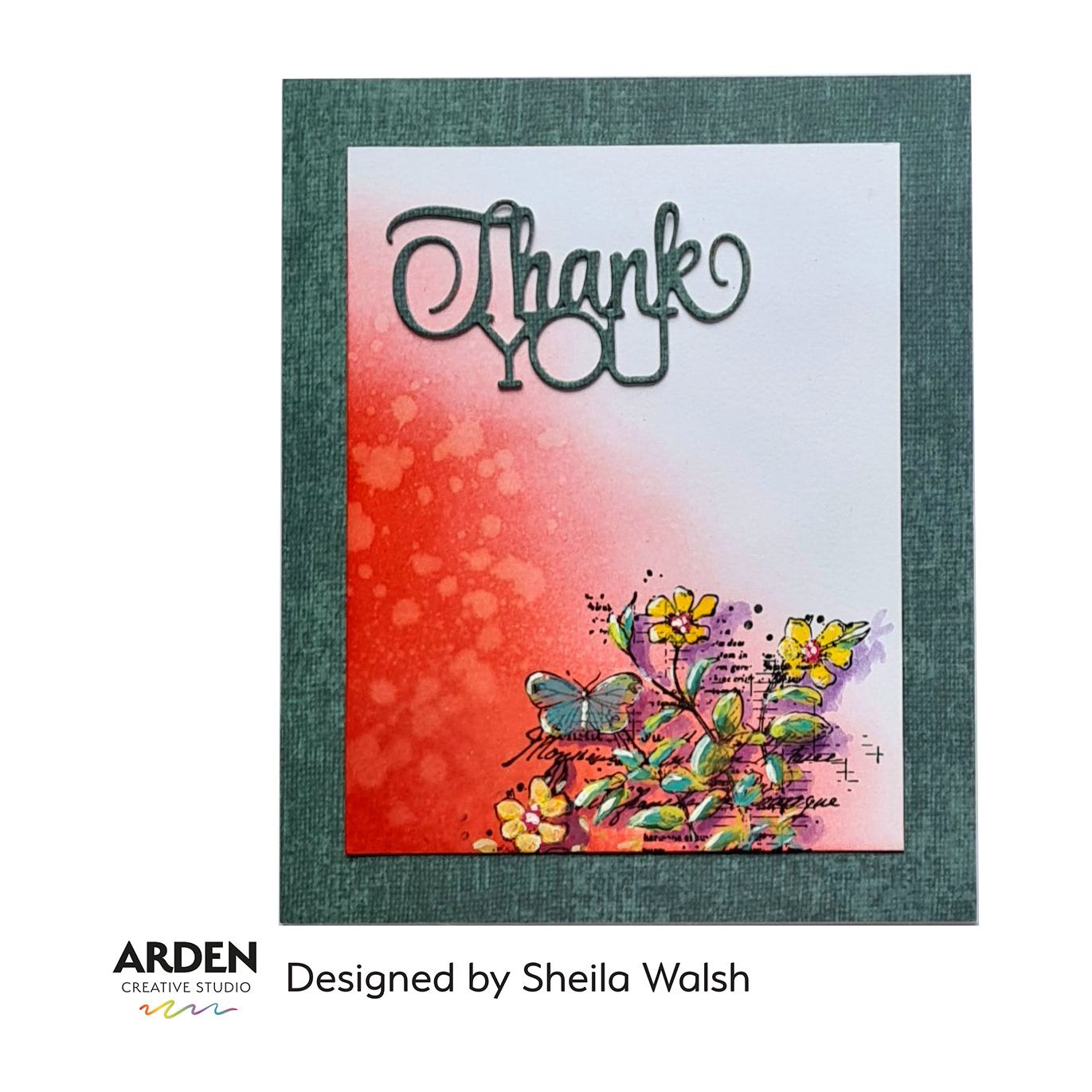 Arden Creative Studio Botanical Clusters 01 Clear Stamps acscs0010 thank you
