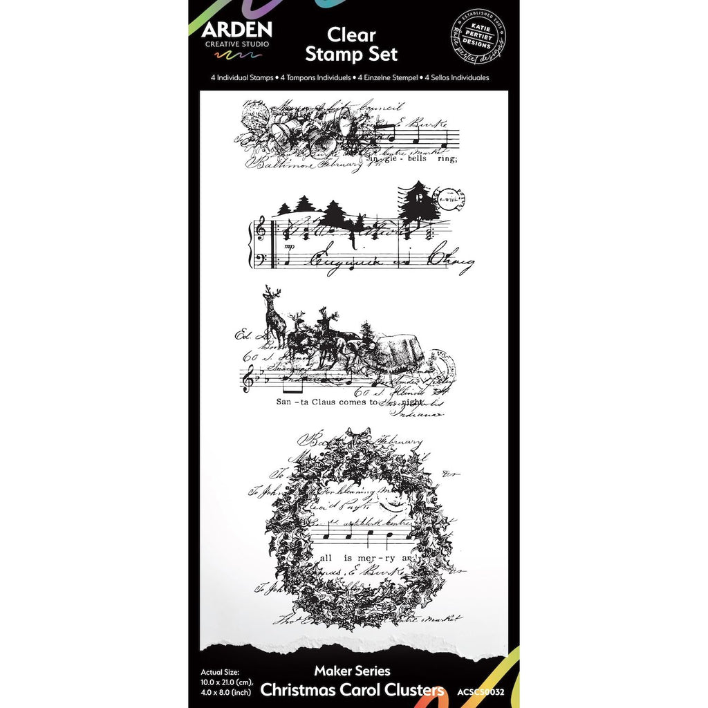Arden Creative Studio Christmas Carol Clusters Clear Stamp Set acscs0032