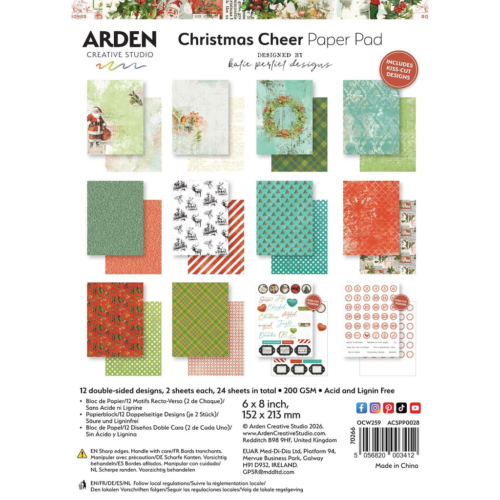 Arden Creative Studio Christmas Cheer 6x8 Paper Pad acspp0028