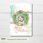 Arden Creative Studio Christmas Cheer 6x8 Paper Pad acspp0028 christmas wreath music notes christmas card