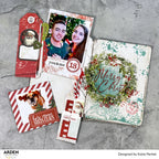 Arden Creative Studio Christmas Cheer Film Reel Continuous Tape acsct0009 santa dog stripes christmas card