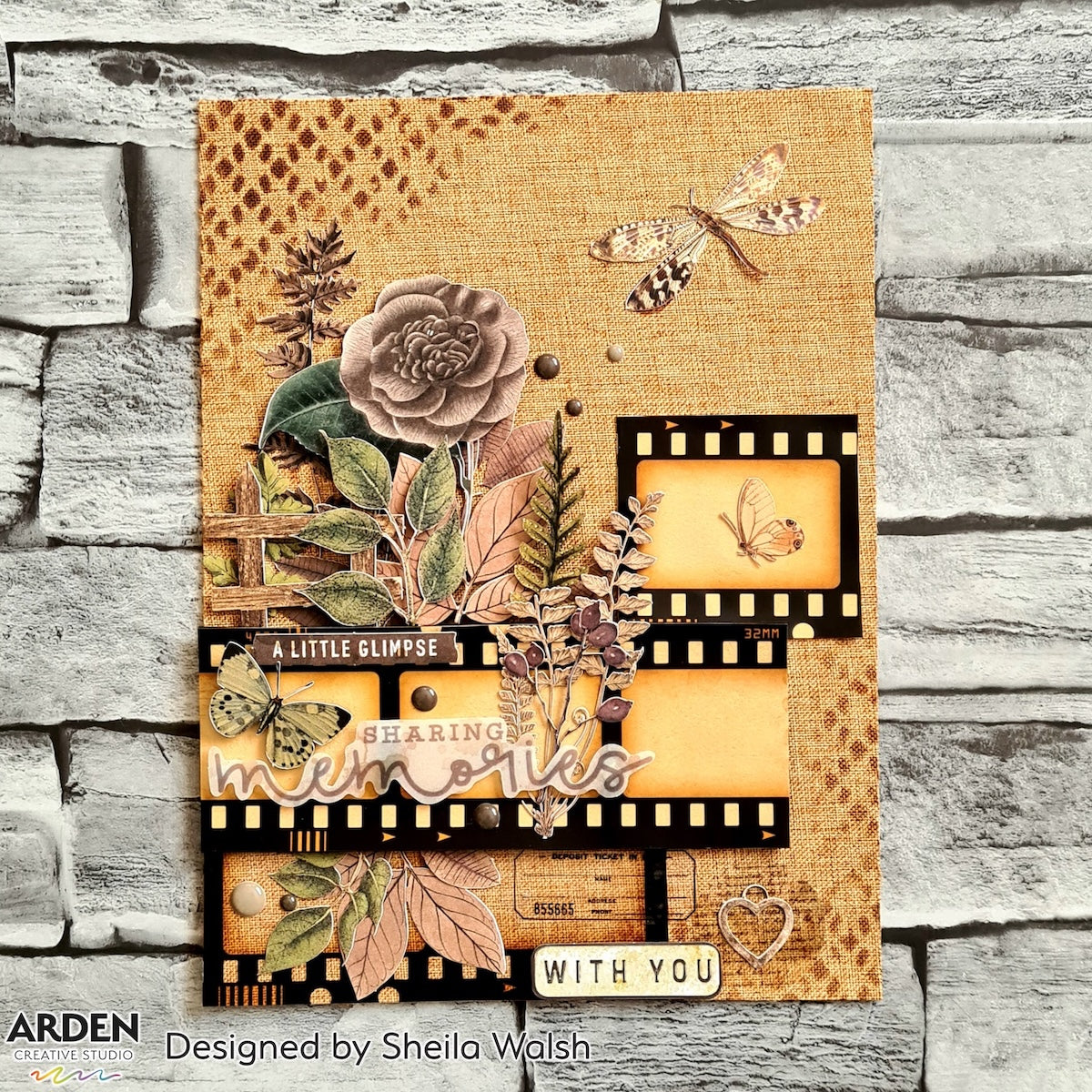 Arden Creative Studio Distressed Diamond Stencil acsst0002 memories
