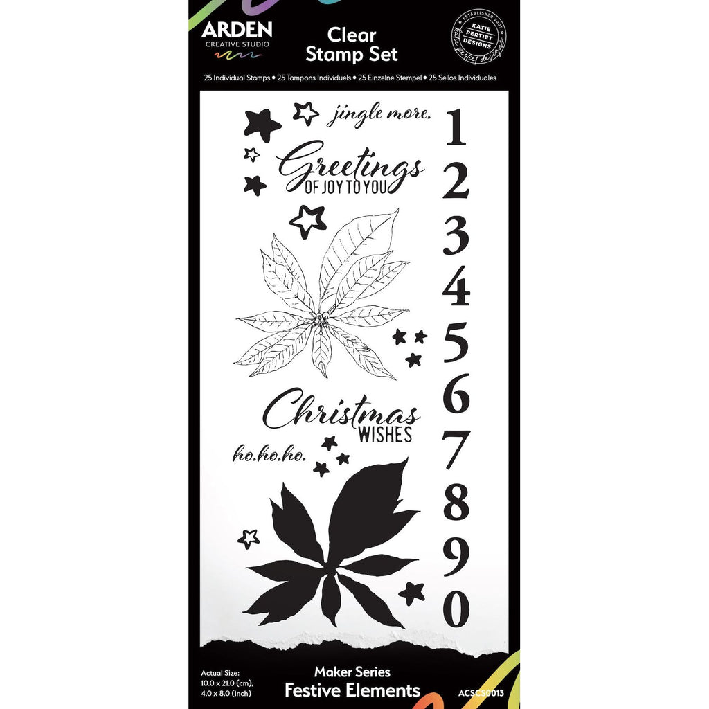 Arden Creative Studio Festive Elements Clear Stamp Set acscs0013
