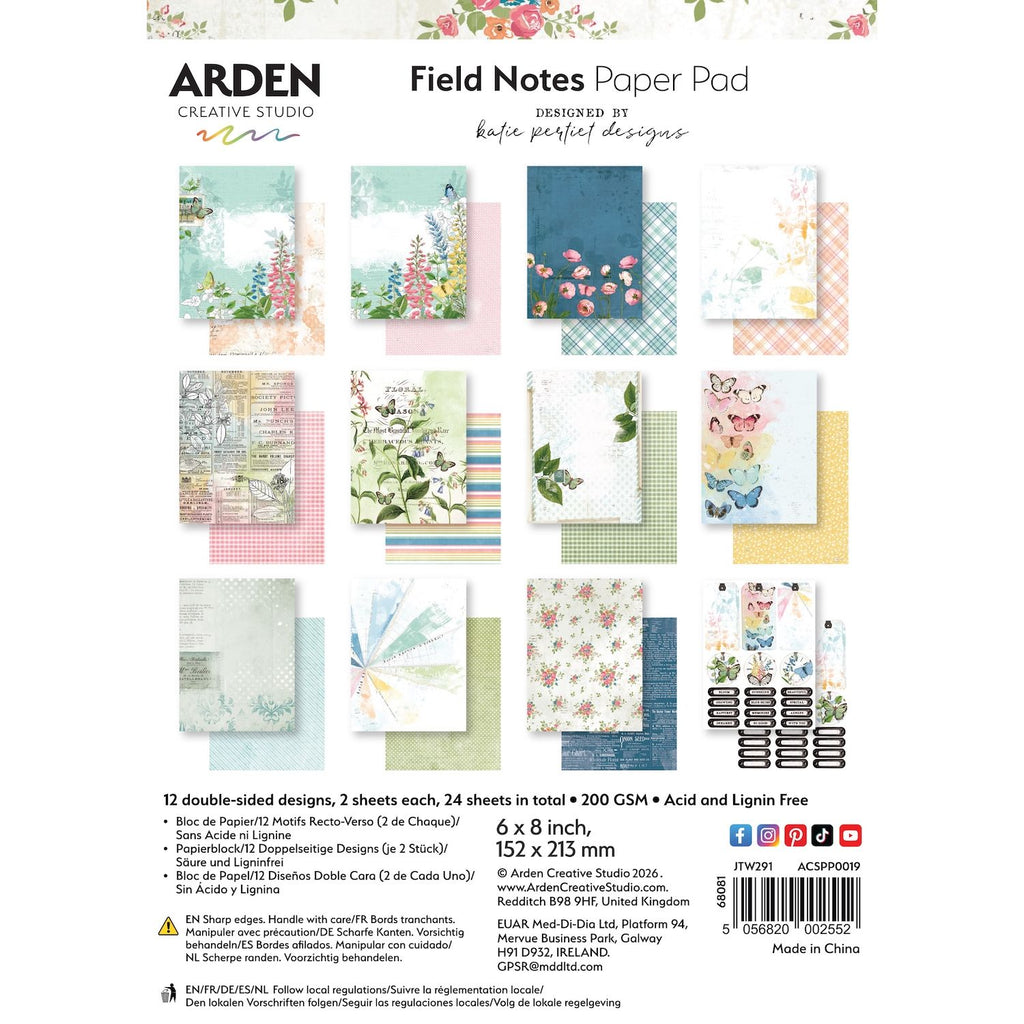 Arden Creative Studio Field Notes 6x8 Paper Pad acspp0019 image 1