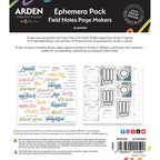 Arden Creative Studio Field Notes Page Makers Ephemera Pack acsep0011
