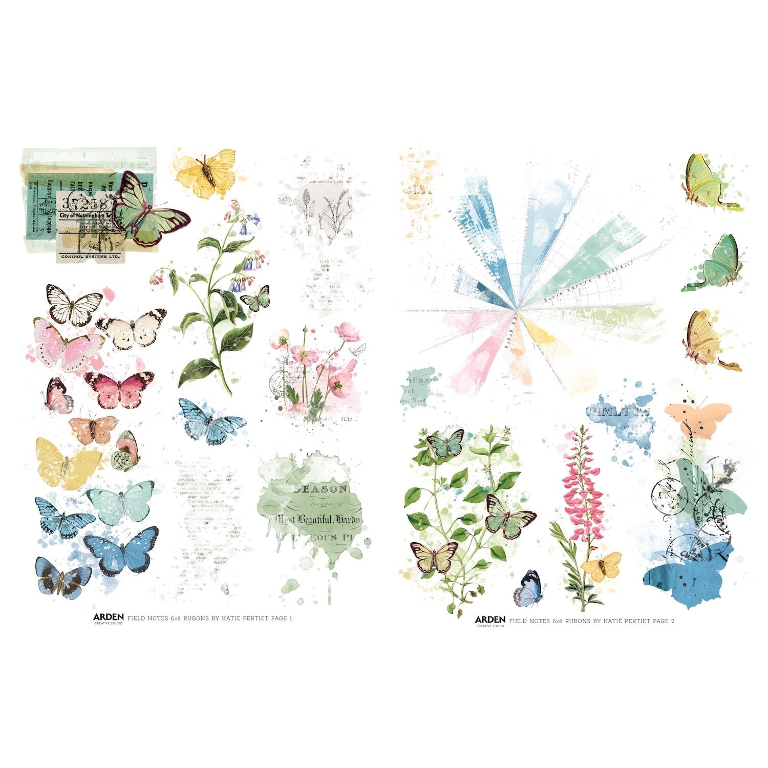 Arden Creative Studio Field Notes Rub On Transfer Set acsro0007 image 1
