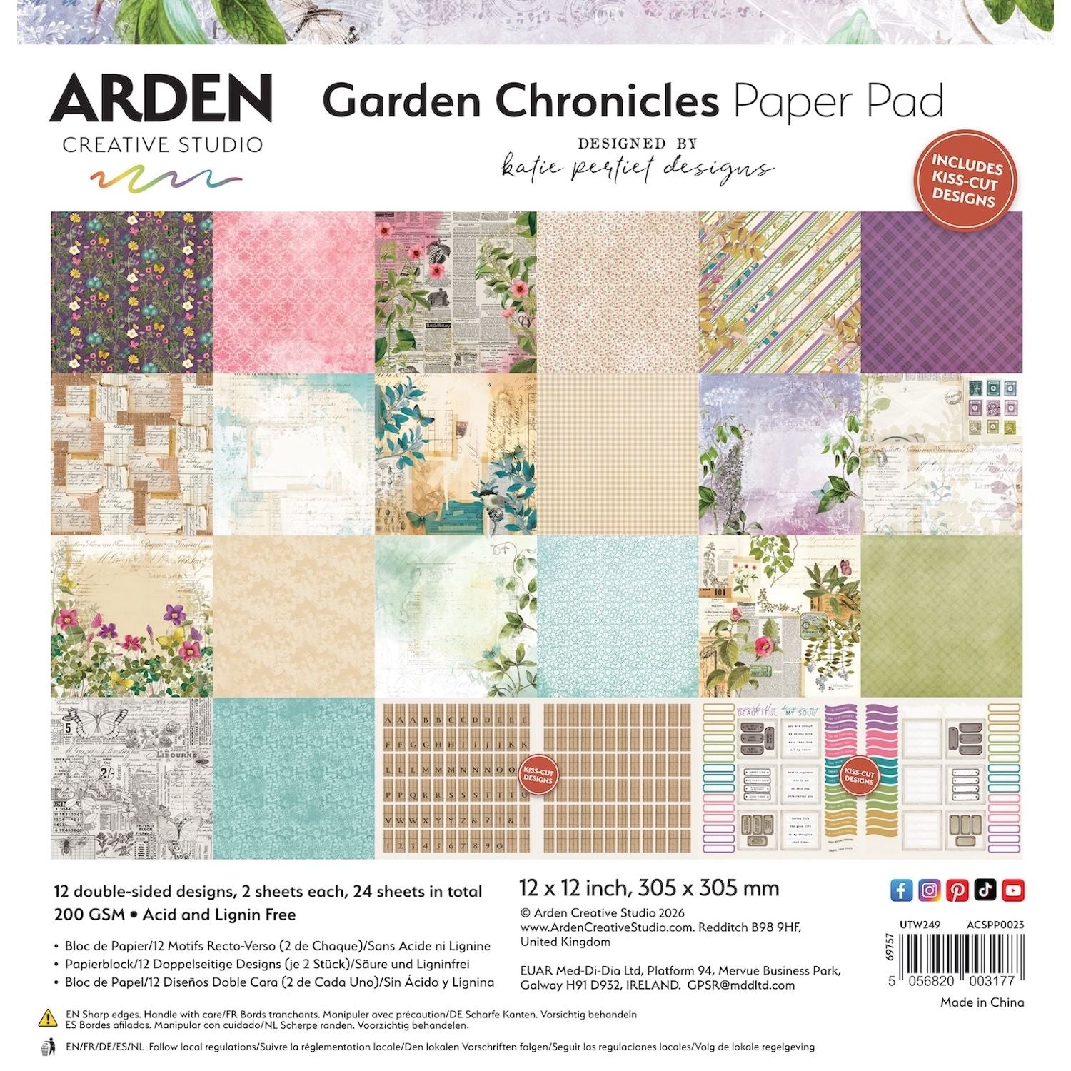Arden Creative Studio Garden Chronicles 12x12 Paper acspp0023