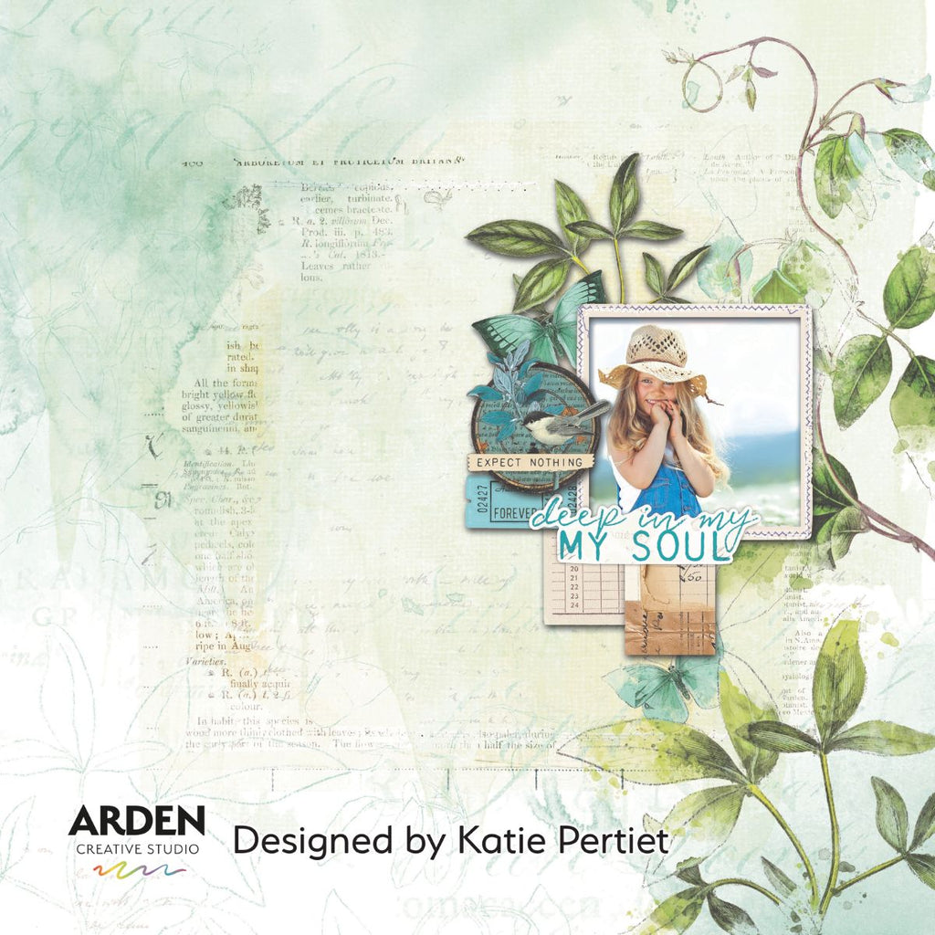 Arden Creative Studio Garden Chronicles 12x12 Paper acspp0023 deep in my soul