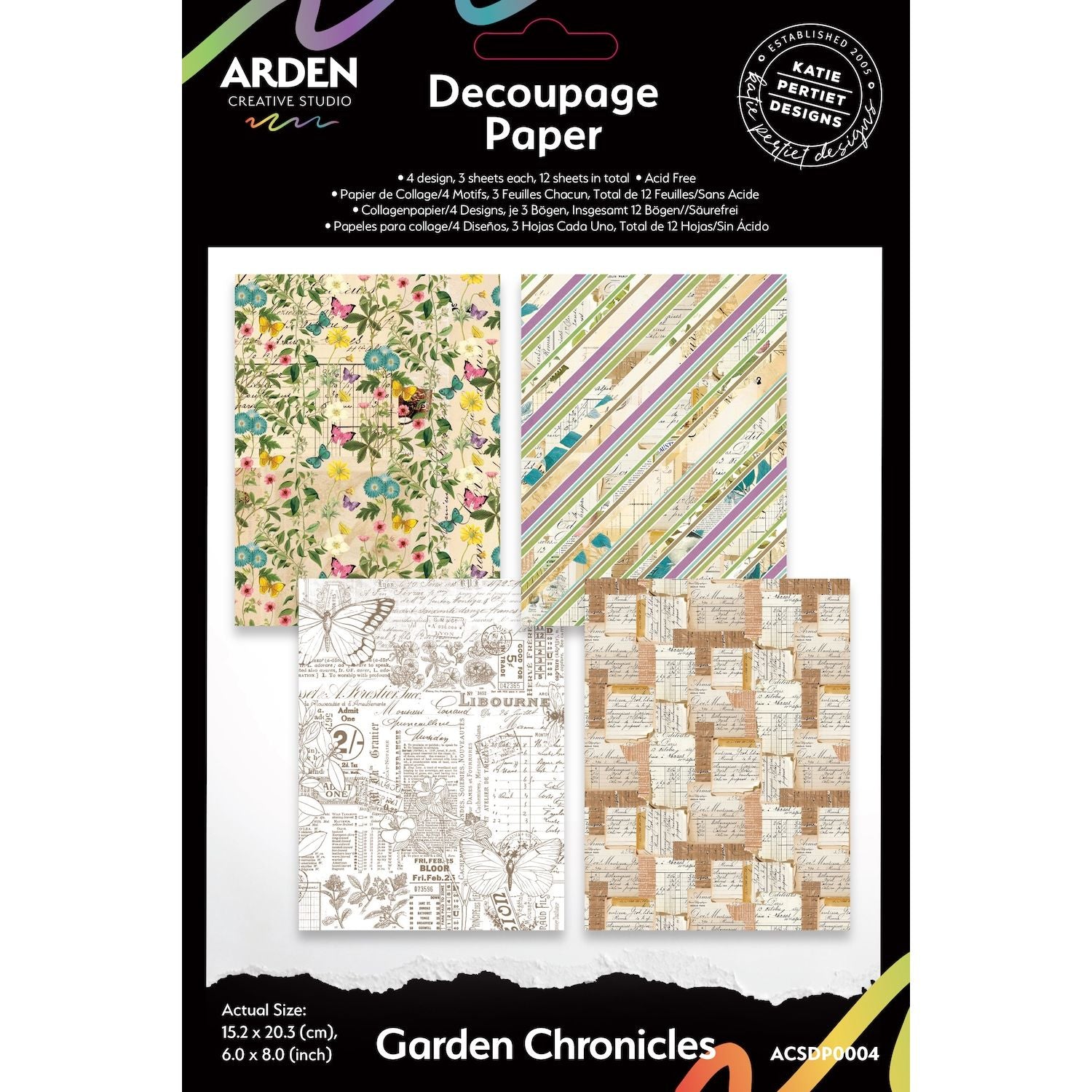 Arden Creative Studio Garden Chronicles 6x8 Decoupage Paper acsdp0004