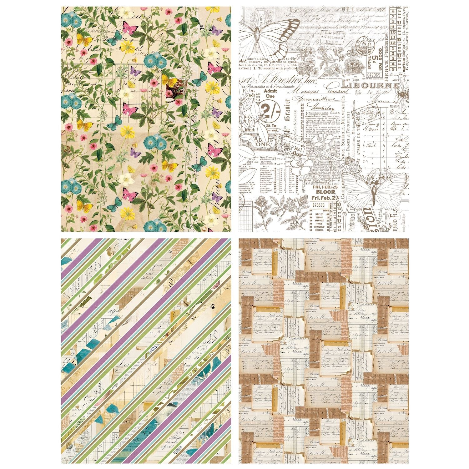 Arden Creative Studio Garden Chronicles 6x8 Decoupage Paper acsdp0004 cards