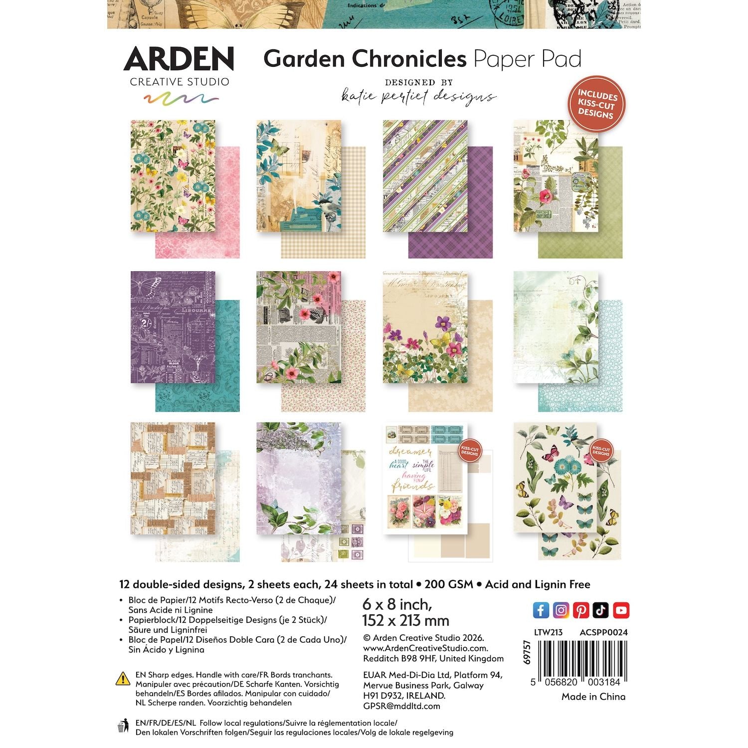 Arden Creative Studio Garden Chronicles 6x8 Paper Pad acspp0024