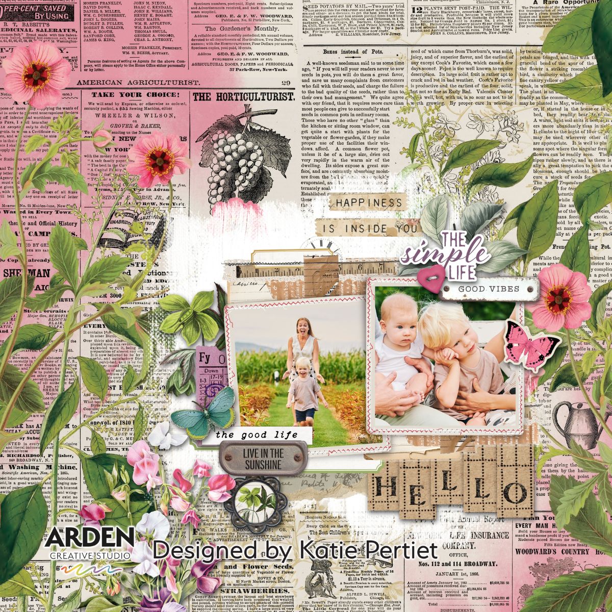 Arden Creative Studio Garden Chronicles 6x8 Paper Pad acspp0024 the simple life
