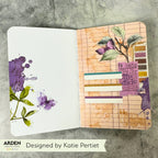 Arden Creative Studio Garden Chronicles Ledger Continuous PET Tape acsct0007 purple butterfly leaves journal page