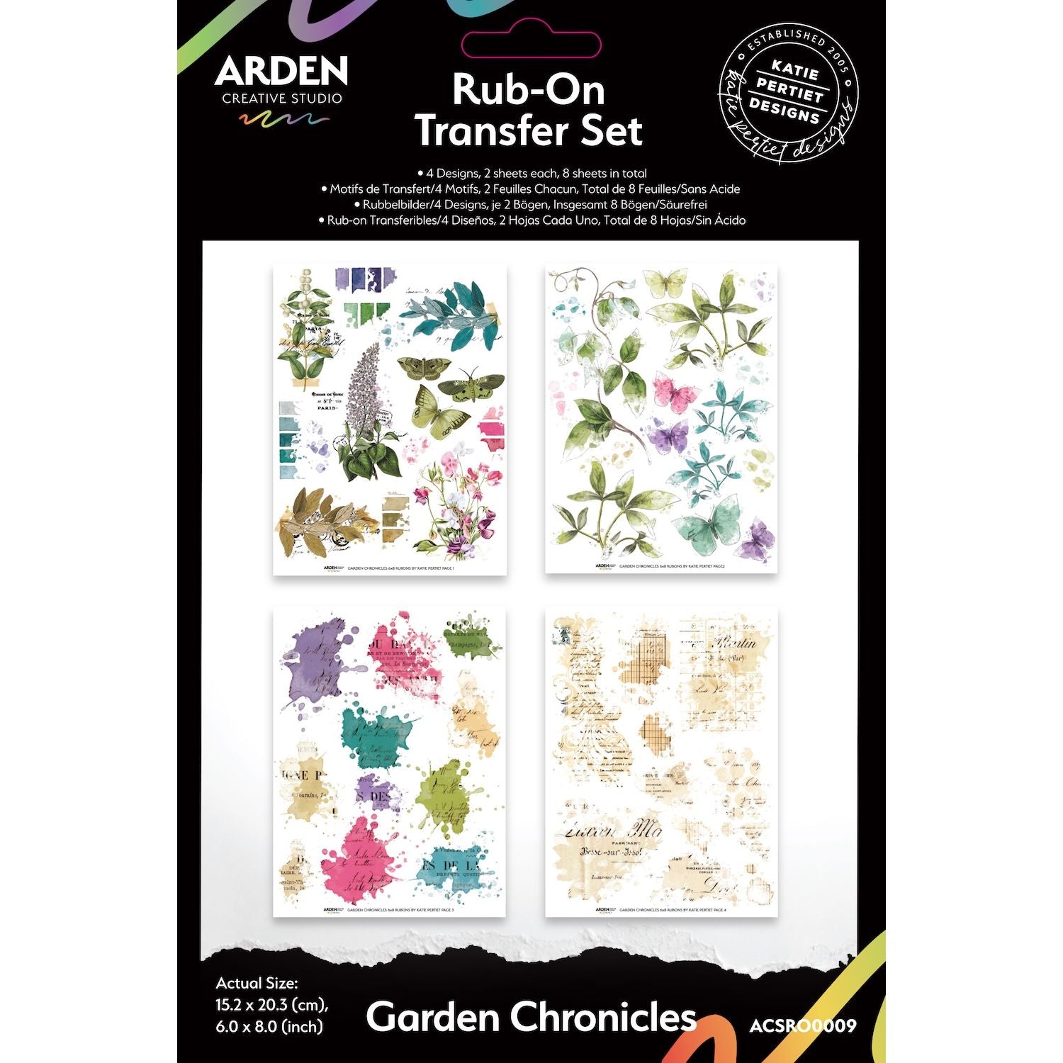 Arden Creative Studio Garden Chronicles Rub On Transfers acsro0009