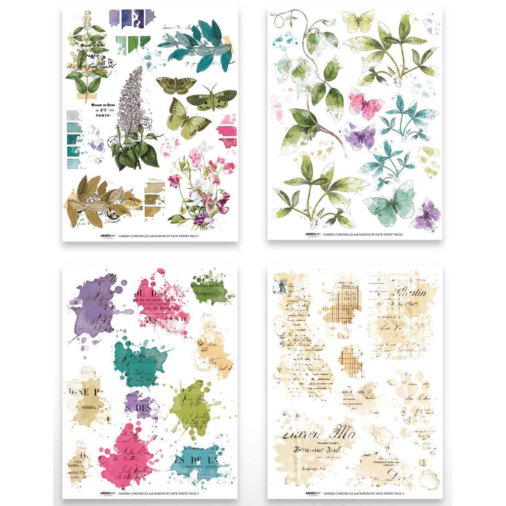 Arden Creative Studio Garden Chronicles Rub On Transfers acsro0009 leaves