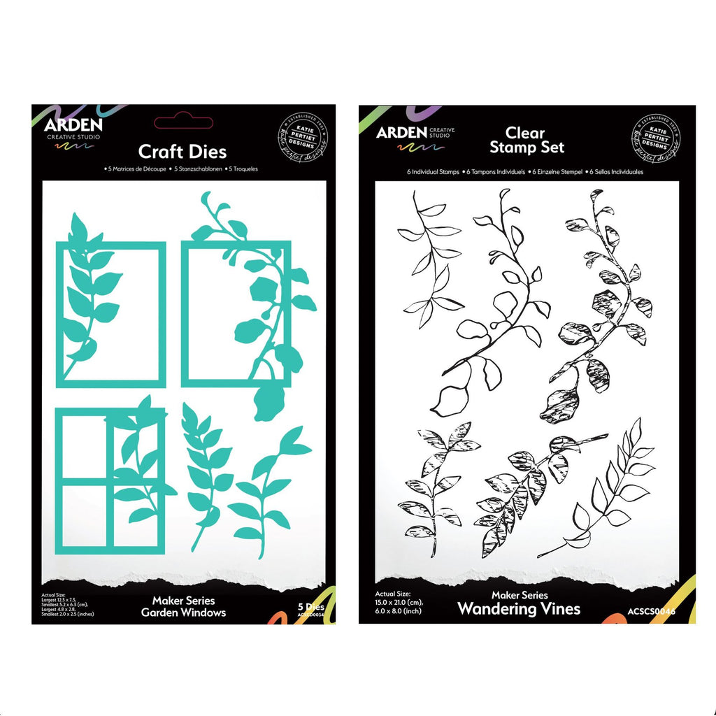 Arden Creative Studio Garden Windows and Wandering Vines Stamp and Die Bundle