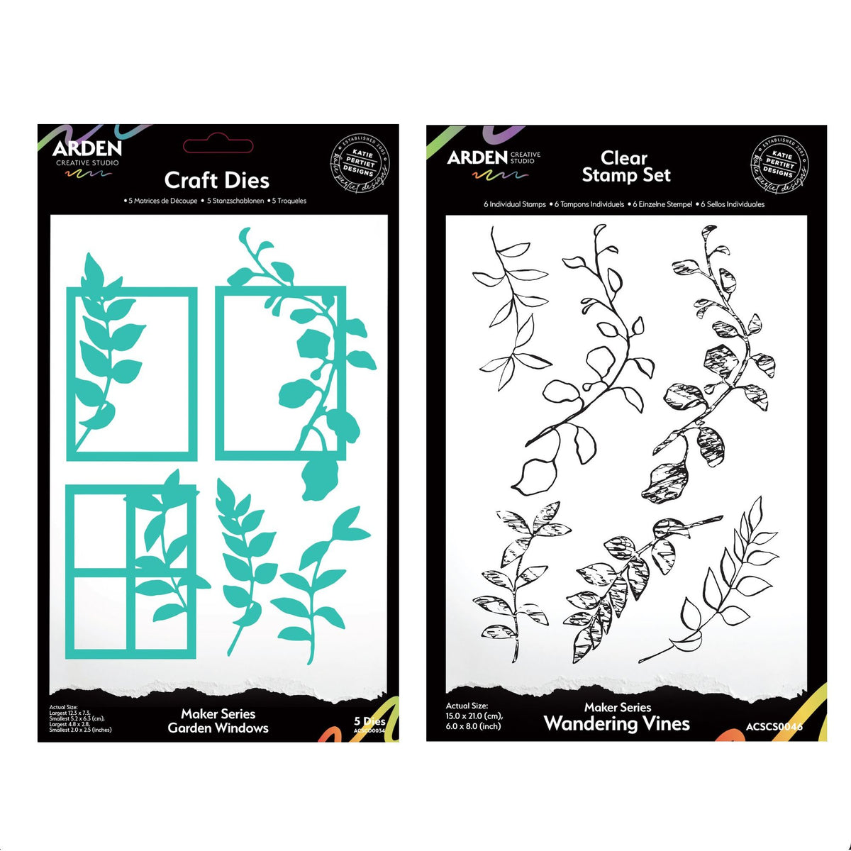 Arden Creative Studio Garden Windows and Wandering Vines Stamp and Die Bundle
