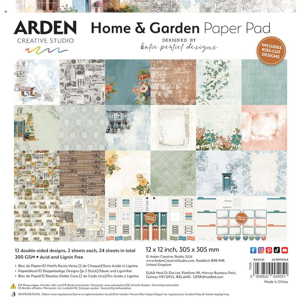 Arden Creative Studio Home and Garden 12x12 Paper Pad acspp0034