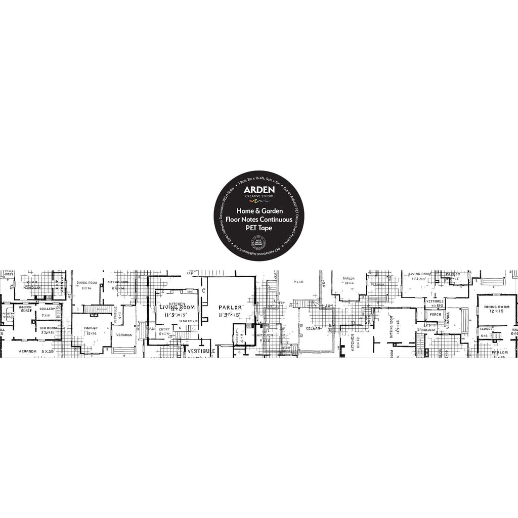 Arden Creative Studio Home and Garden Floor Notes Continuous PET Tape acsct0011