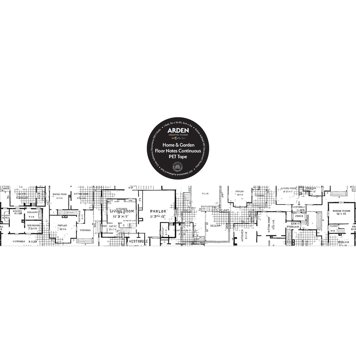 Arden Creative Studio Home and Garden Floor Notes Continuous PET Tape acsct0011