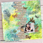 Arden Creative Studio Letter Box Collage Stencil acsst0004 butterflies