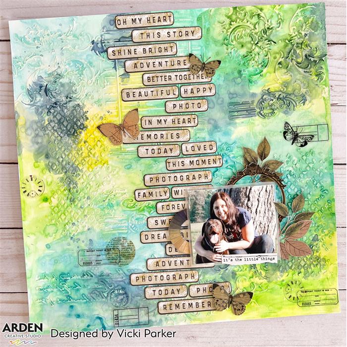 Arden Creative Studio Letter Box Collage Stencil acsst0004 butterflies