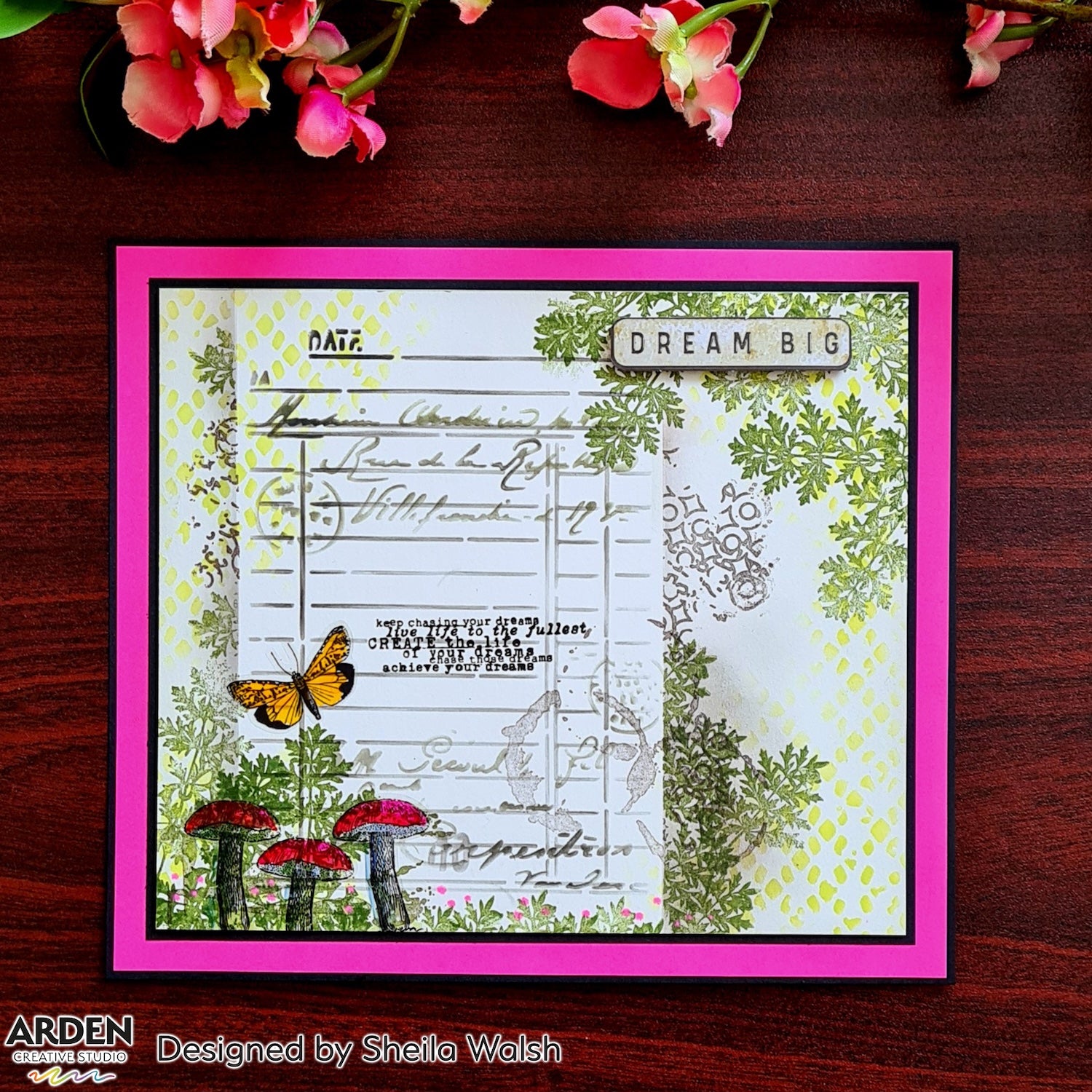 Arden Creative Studio Letter Box Collage Stencil acsst0004 dream big